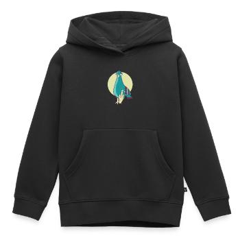 Ruhrpott carrier pigeon - Kids Premium Organic Hoodie - black - Front - AI Model Kid Male (0cm)