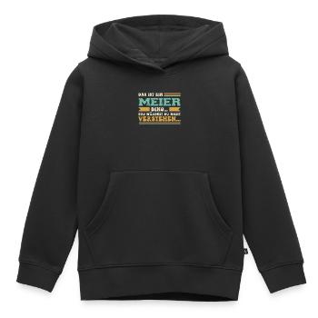 Familienname Meier - für Familie Meier - Kinder Premium Organic Hoodie - Schwarz - Vorne - AI Model Kid Male (0cm)