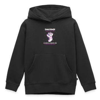 Einhörner sind Fantastisch - Einhorn - Kinder Premium Organic Hoodie - Schwarz - Vorne - AI Model Kid Male (0cm)