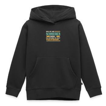Familienname Schreiber - für Familie Schreiber - Kinder Premium Organic Hoodie - Schwarz - Vorne - AI Model Kid Male (0cm)