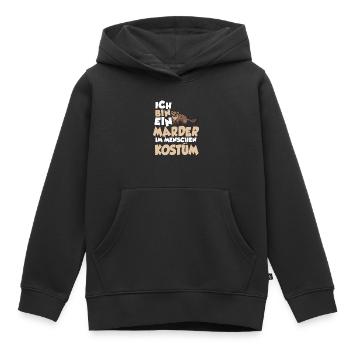 Marder Menschen Kostüm - Kinder Premium Organic Hoodie - Schwarz - Vorne - AI Model Kid Male (0cm)