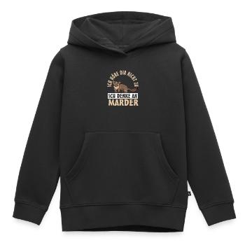 Marder - Kinder Premium Organic Hoodie - Schwarz - Vorne - AI Model Kid Male (0cm)