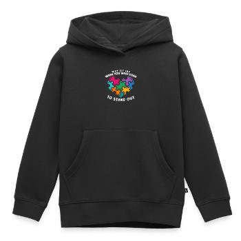 Autismus Autist - Kinder Premium Organic Hoodie - Schwarz - Vorne - AI Model Kid Male (0cm)