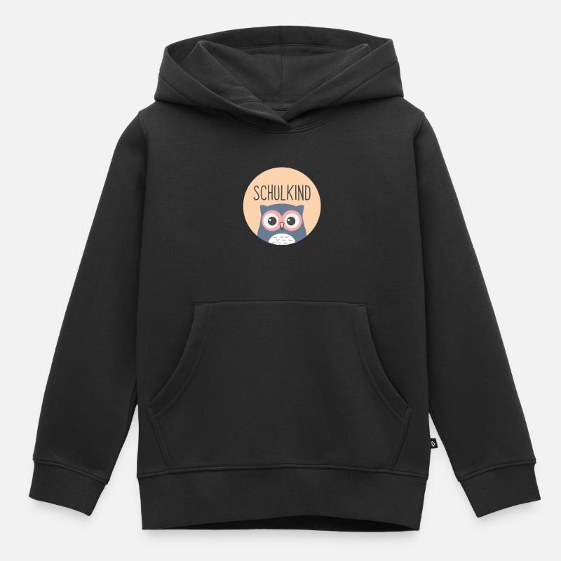 Geschenk Schulkind - Schulstart -Junge & Mädchen - Kinder Premium Organic Hoodie - Schwarz