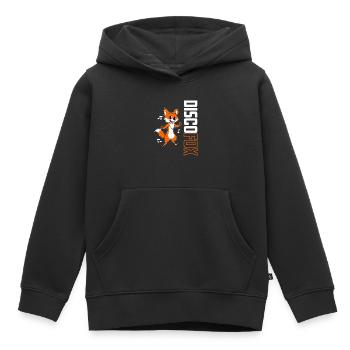Discothèque Fuchs - Sweat Premium à capuche enfant bio - noir - Devant - AI Model Kid Male (0cm)