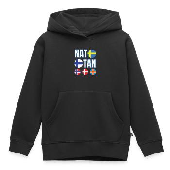 OTAN I prend Finlande Suède plus Norvège Danemark Islande - Sweat Premium à capuche enfant bio - noir - Devant - AI Model Kid Male (0cm)