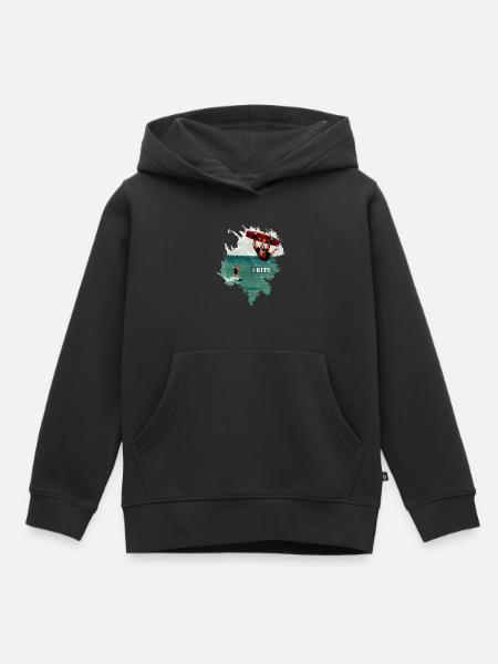 Kite Boarding | Kiting | Kite Surfing - Kids Premium Organic Hoodie - black