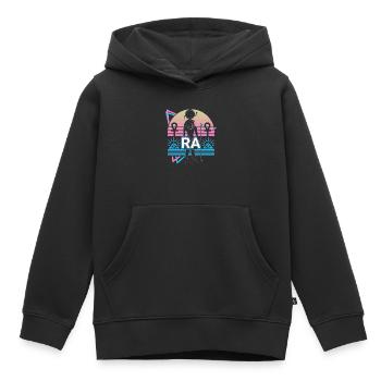 Ra Dieu Égyptien Egypte Cadeau - Sweat Premium à capuche enfant bio - noir - Devant - AI Model Kid Male (0cm)