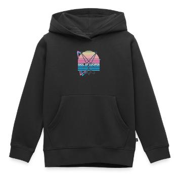 Sceau de Lucifer Magie Occulte Symbo Satanique - Sweat Premium à capuche enfant bio - noir - Devant - AI Model Kid Male (0cm)