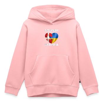 Denmark supports Ukraine - Kids Premium Organic Hoodie - rose - Front - AI Model Kid Female (0cm)