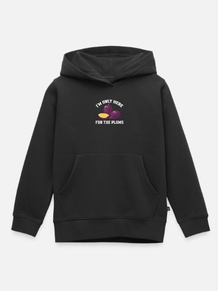 Pflaumen - Kinder Premium Organic Hoodie - Schwarz