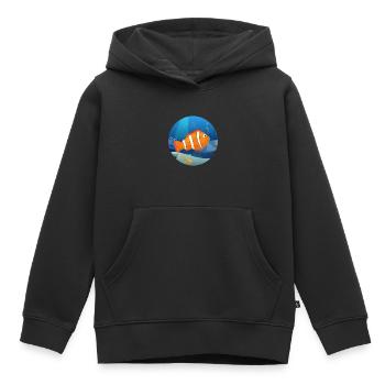 Poisson clown - Sweat Premium à capuche enfant bio - noir - Devant - AI Model Kid Male (0cm)