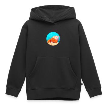 le bernard-l'hermite l'ermite - Sweat Premium à capuche enfant bio - noir - Devant - AI Model Kid Male (0cm)
