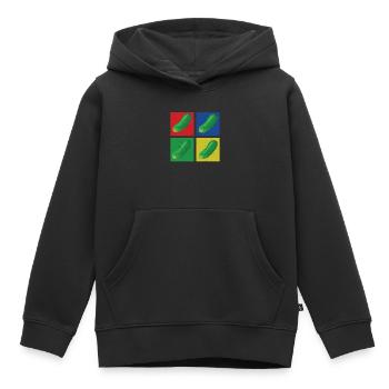 Gurken - Kinder Premium Organic Hoodie - Schwarz - Vorne - AI Model Kid Male (0cm)