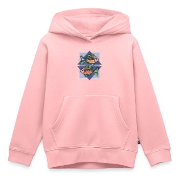Poissons - Sweat Premium à capuche enfant bio - rose - Devant - AI Model Kid Female (0cm)