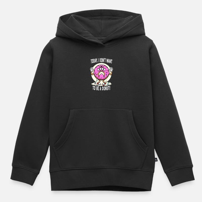 Beignet aujourd’hui, je ne veux pas être un beignet - Sweat Premium à capuche enfant bio - noir