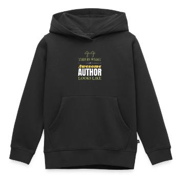 Auteur - Sweat Premium à capuche enfant bio - noir - Devant - AI Model Kid Male (0cm)