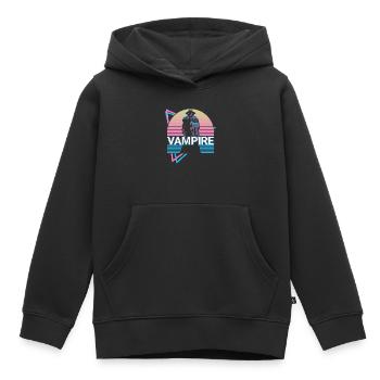 Vampir Halloween Blutsauger Retro Geschenk - Kinder Premium Organic Hoodie - Schwarz - Vorne - AI Model Kid Male (0cm)