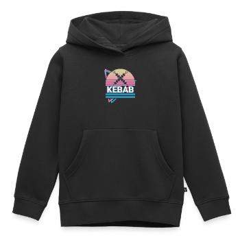 Kebab Skewers Doner Kebap Retro Gift - Kids Premium Organic Hoodie - black - Front - AI Model Kid Male (0cm)