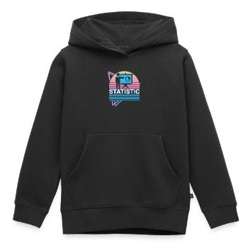 Statistiker Statistiker Retro Geschenk - Kinder Premium Organic Hoodie - Schwarz - Vorne - AI Model Kid Male (0cm)