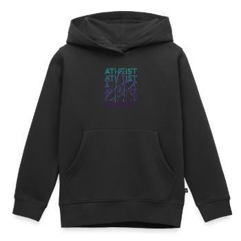Atheist Atheism Anti-Religion Science Atomw - Kids Premium Organic Hoodie - black - Front - AI Model Kid Male (0cm)