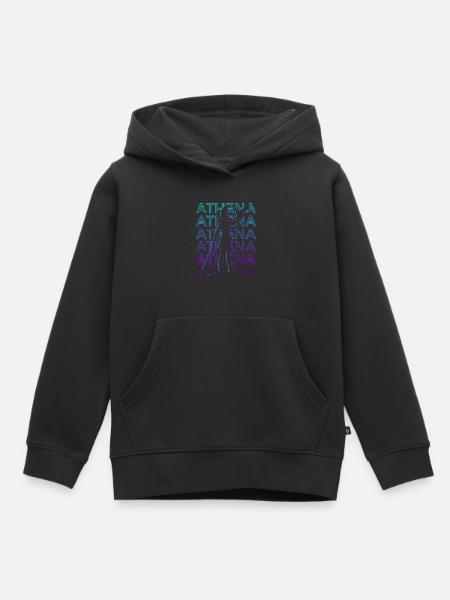 Athéna Athéna Déesse antique Mythologie grecque - Sweat Premium à capuche enfant bio - noir
