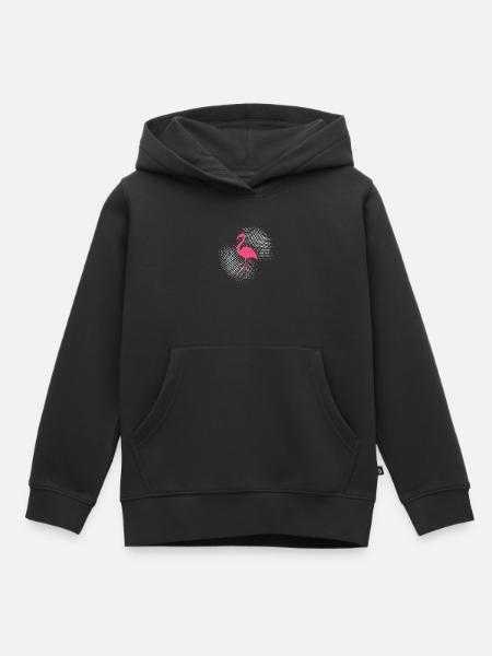 Flamingo - Kinder Premium Organic Hoodie - Schwarz