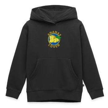 ANANAS LOVER plage vacances à la mer été - Sweat Premium à capuche enfant bio - noir - Devant - AI Model Kid Male (0cm)