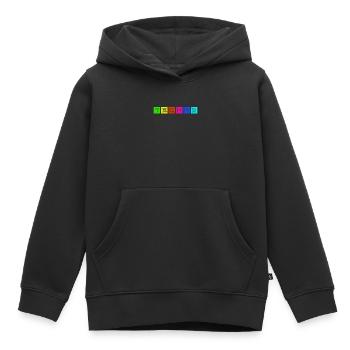 Techno - Kids Premium Organic Hoodie - black - Front - AI Model Kid Male (0cm)