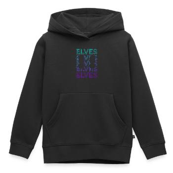 Elfen Elf Retro Geschenk - Kinder Premium Organic Hoodie - Schwarz - Vorne - AI Model Kid Male (0cm)