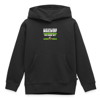 Maulwurf Witz Maulwürfe Maulwurfshügel - Kinder Premium Organic Hoodie - Schwarz - Vorne - AI Model Kid Male (0cm)