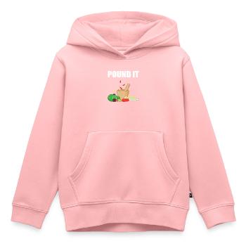 Salade de papaye - Sweat Premium à capuche enfant bio - rose - Devant - AI Model Kid Female (0cm)