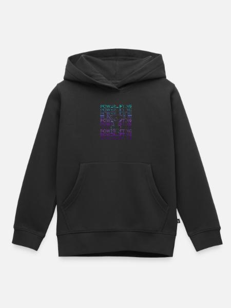 Kraftdreikampf Powerlifter Retro - Kinder Premium Organic Hoodie - Schwarz