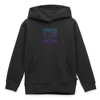 Skateboard Skateboard Skateboard Rétro - Sweat Premium à capuche enfant bio - noir - Devant - AI Model Kid Male (0cm)