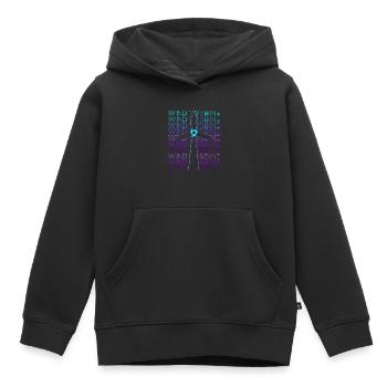 Wind turbine Retro - Kids Premium Organic Hoodie - black - Front - AI Model Kid Male (0cm)