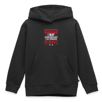 Drôle de culte occulte - Sweat Premium à capuche enfant bio - noir - Devant - AI Model Kid Male (0cm)