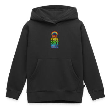 Gay Pride Verstecken Sie sich nicht - Kinder Premium Organic Hoodie - Schwarz - Vorne - AI Model Kid Male (0cm)
