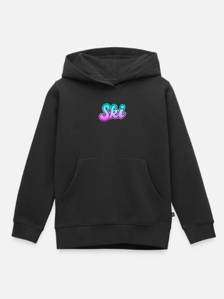 ski - Kinder Premium Organic Hoodie - Schwarz