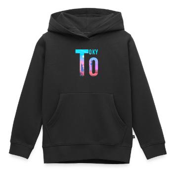 Tokyo - Sweat Premium à capuche enfant bio - noir - Devant - AI Model Kid Male (0cm)