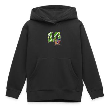10 ans Dino American Football 10ème B-day Dab - Sweat Premium à capuche enfant bio - noir - Devant - AI Model Kid Male (0cm)