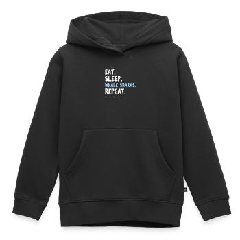 Eat Sleep Whale Sharks Repeat Cute Whale Shark Lov - Kinder Premium Organic Hoodie - Schwarz - Vorne - AI Model Kid Male (0cm)