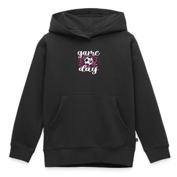 Journée de match de football Fan de football Journée de match de football - Sweat Premium à capuche enfant bio - noir - Devant - AI Model Kid Male (0cm)