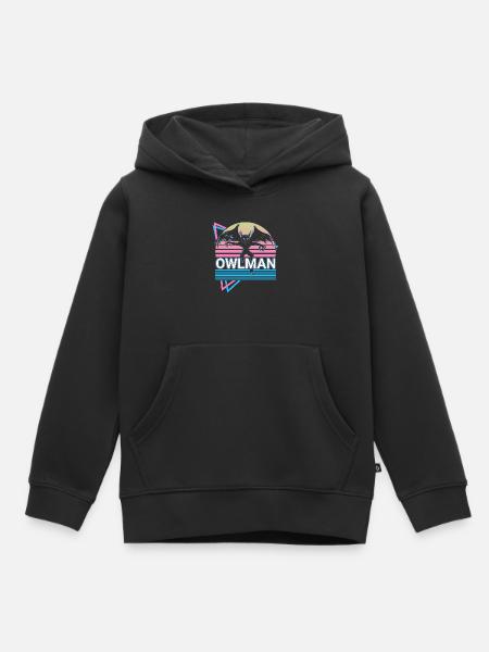 Eulenmann Kryptide Kryptozoologie Retro - Kinder Premium Organic Hoodie - Schwarz