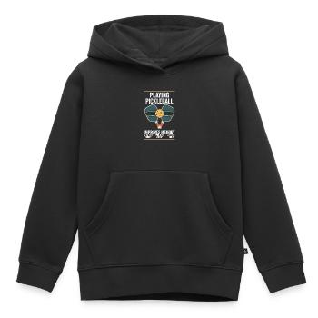 Pickleball zu spielen verbessert das Gedächtnis Dink Coach Wortspiel - Kinder Premium Organic Hoodie - Schwarz - Vorne - AI Model Kid Male (0cm)