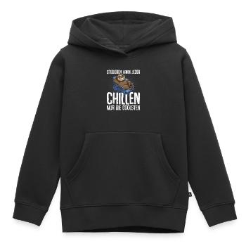 Studieren Kann Jeder Chillen Nur Die Coolsten - Kinder Premium Organic Hoodie - Schwarz - Vorne - AI Model Kid Male (0cm)