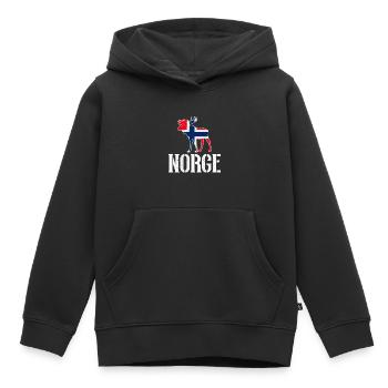 Norway - Kids Premium Organic Hoodie - black - Front - AI Model Kid Male (0cm)