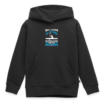 Lustige Kanurennsport | Kanusport Geschenk - Kinder Premium Organic Hoodie - Schwarz - Vorne - AI Model Kid Male (0cm)