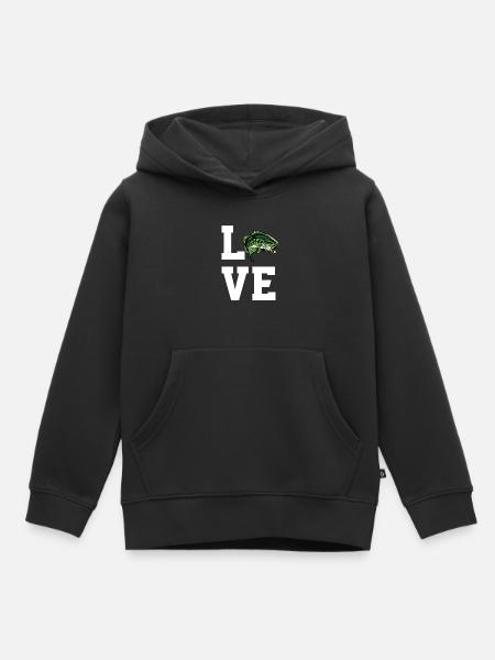 Liebe Barschfischen - Kinder Premium Organic Hoodie - Schwarz