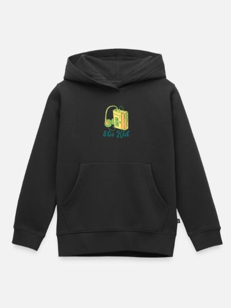Enfant des années 80 - Sweat Premium à capuche enfant bio - noir