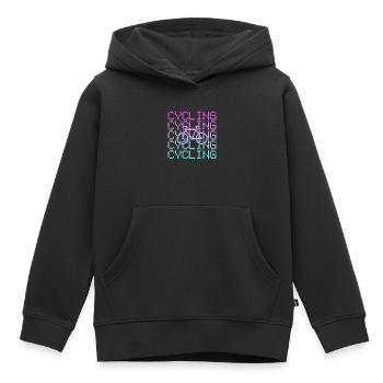 Fahrrad fahren - Kinder Premium Organic Hoodie - Schwarz - Vorne - AI Model Kid Male (0cm)